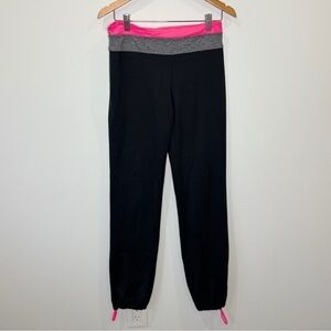 H&M Sport Black and Pink Women's Gym Pants (Medium)